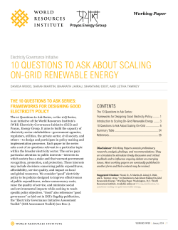 10 questions to ask about scaling on-grid renewable energy