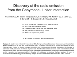 Discovery of the radio emission from the Ganymede-Jupiter