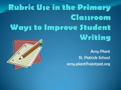 Rubric Use in the Primary Classroom