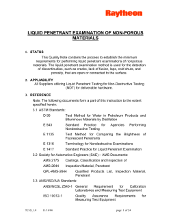 LIQUID PENETRANT EXAMINATION OF NON