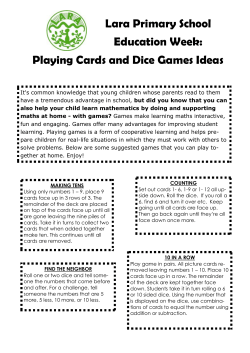 Playing Cards and Dice Games