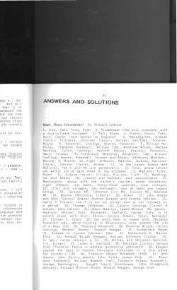 Answers and Solutions - Digital Commons @ Butler University