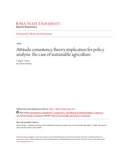 Attitude consistency theory implication for policy analysis: the case