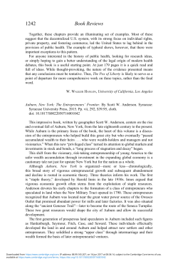 Auburn, New York: The Entrepreneurs` Frontier. By Anderson Scott