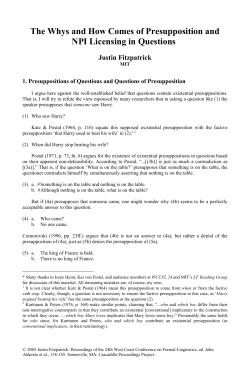 complete paper - Cascadilla Proceedings Project