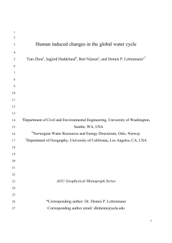 Human induced changes in the global water cycle