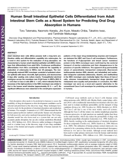 Human Small Intestinal Epithelial Cells Differentiated from Adult