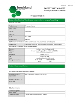 Potassium Iodide - Breckland Scientific
