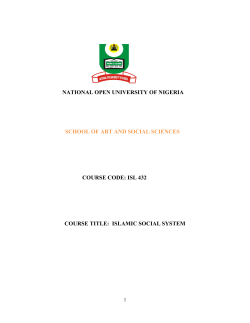 ISL432 - National Open University of Nigeria