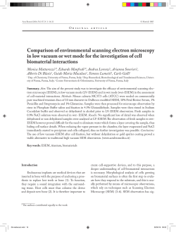 Comparison of environmental scanning electron microscopy in low