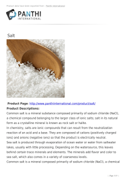 Product Page: http://www.panthiinternational.com/product/salt