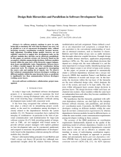 Design Rule Hierarchies and Parallelism in Software Development