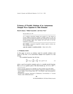 Existence of Periodic Solutions of an Autonomous Damped Wave