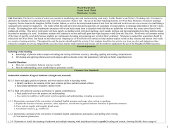 TPS Grade 3 Unit 1 Word Work
