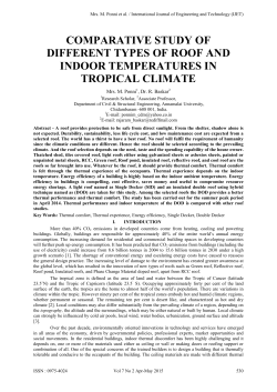 comparative study of different types of roof and indoor temperatures