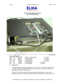Rev x6 Elma Shelf Manager.doc Page 1 of 18 Elma Electronic, Inc