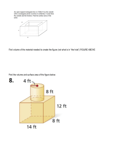 Find volume of the material needed to create the