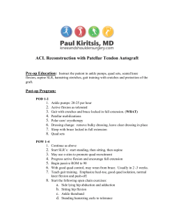 ACL Reconstruction with Patellar Tendon Autograft 2016