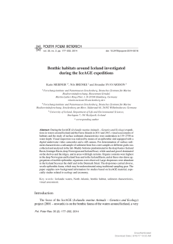 Benthic habitats around Iceland investigated during the