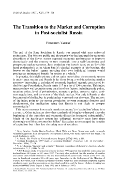The Transition to the Market and Corruption in Post