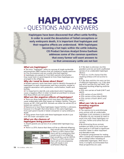 haplotypes - Holstein UK
