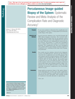 Image guided spleen biopsy - Geisel School of Medicine