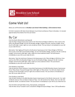 By Car - Brooklyn Law School