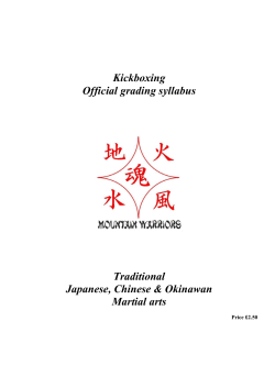 MWL Kickboxing syllabus