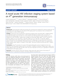 A novel acute HIV infection staging system based on 4thgeneration