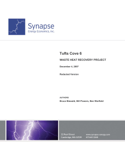 Tufts Cove Waste Heat Recovery Project