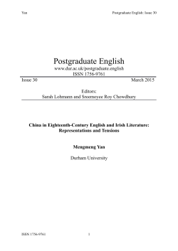 Postgraduate English - Durham University Community