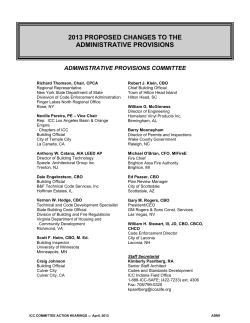 2013 proposed changes to the administrative provisions