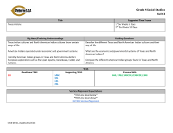 Unit 3, Texas Indians