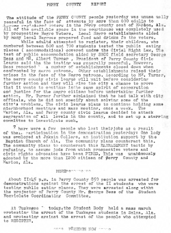 Perry County, Alabama, Report, February 1st, 1965