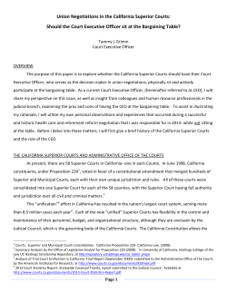Union Negotiations in the California Superior Courts
