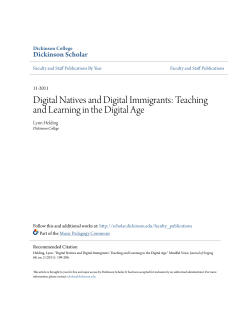Digital Natives and Digital Immigrants: Teaching