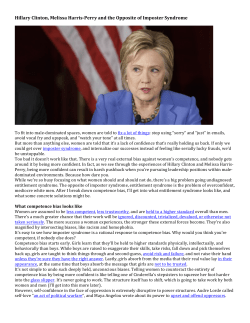 Hillary Clinton, Melissa Harris-Perry and the Opposite of Imposter