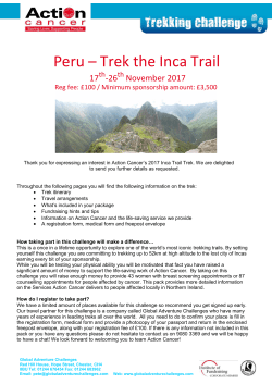 Peru &ndash; Trek the Inca Trail