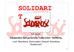 full name: Independent Self-governing Trade Union "Solidarity&bdquo; ,czyli