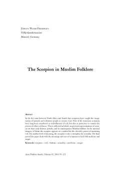 The Scorpion in Muslim Folklore - Nanzan Institute for Religion and