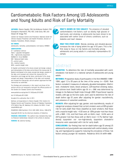 Cardiometabolic Risk Factors Among US Adolescents