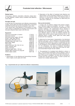 LEP 4.5.09 Frustrated total reflection / Microwaves