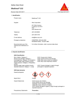 SikaGrout&reg;-212 - Sika Corporation