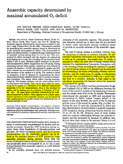 Anaerobic capacity determined by maximal accumulated O2 deficit