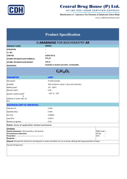 Specs - CDH Fine Chemicals