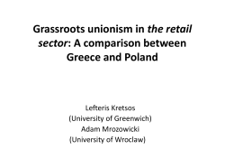 Grassroots unionism in the retail sector: A