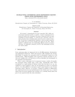 EXTRACTING CONSERVED GENE EXPRESSION MOTIFS FROM