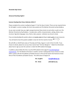 AS English 1 Summer reading