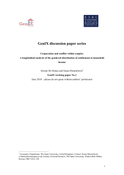 Cooperation and conflict within couples