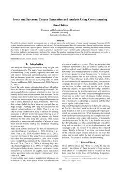 Irony and Sarcasm: Corpus Generation and Analysis Using